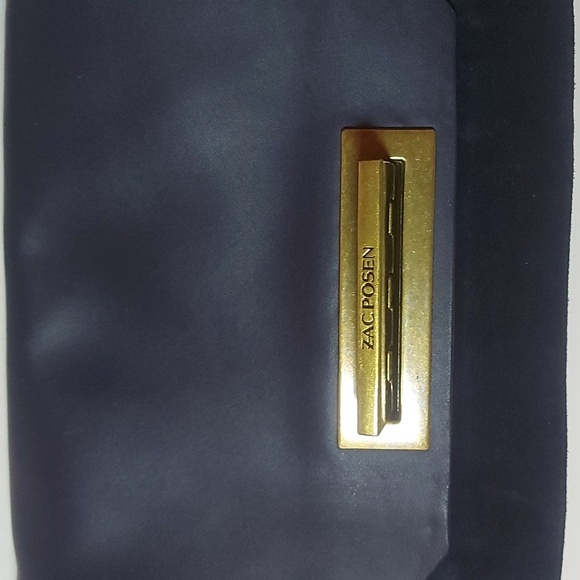 Zac Posen Eartha envelope navy blue shoulder bag/ clutch - Picture 2 of 6